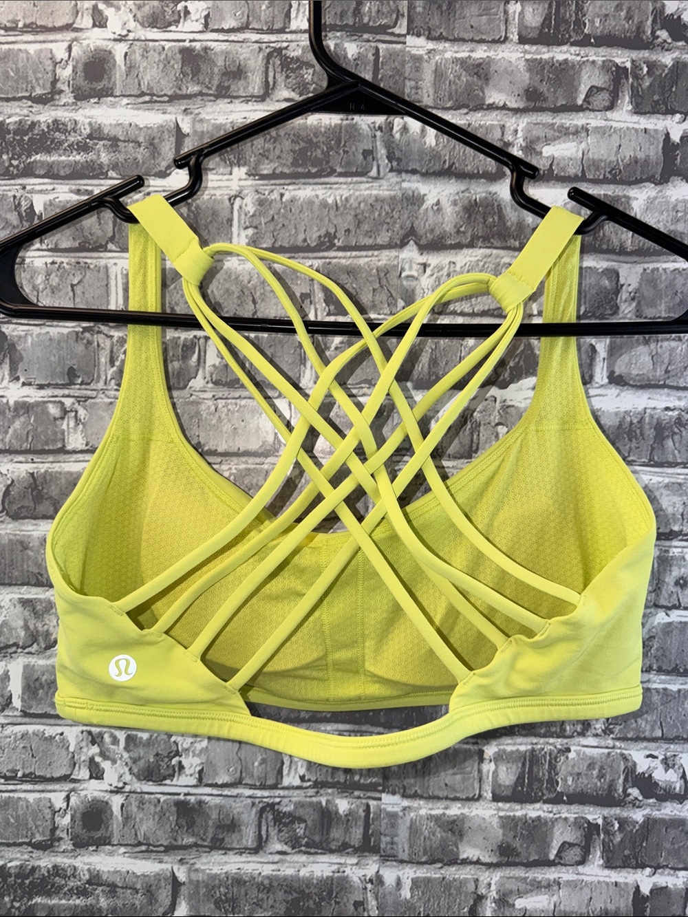 lululemon athletica Multi-Strap Sports Bra in Neon Yellow - Picture 1 of 7